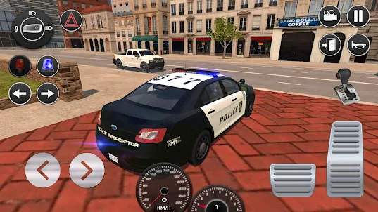 American Police Suv Driving