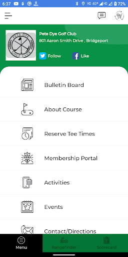 Android application Pete Dye Golf Club screenshort