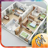 3D Modern House Plan icon