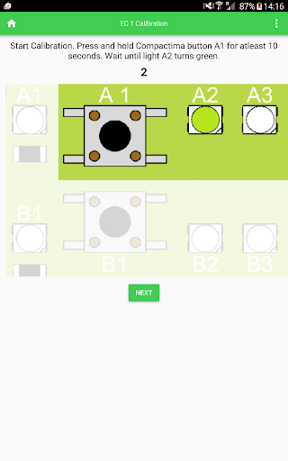 Android application CompactiMa EC pH Calibration screenshort