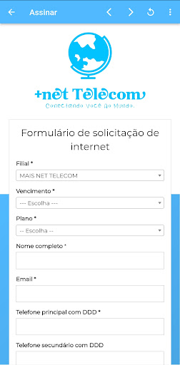 MaisNet Internet Screen 2