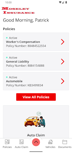Moseley Insurance Online Screen 2