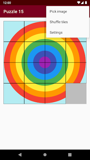 Android application Puzzle 15 screenshort