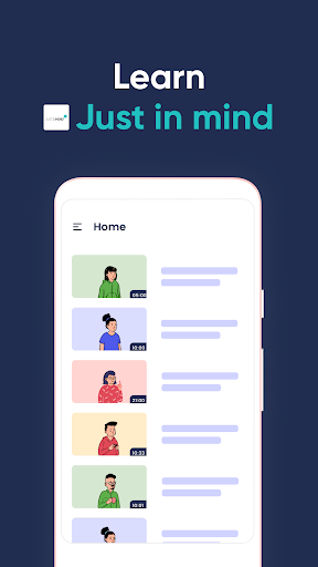Android application Learn Just in mind screenshort