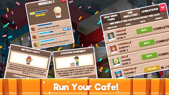 Idle Cafe Tycoon MOD APK :Coffee Shop (Free Shopping) Download 6