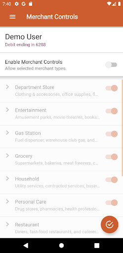 ACFCU CardNav Screen 2