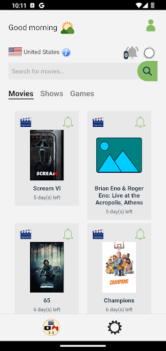 Android application Release Radar screenshort
