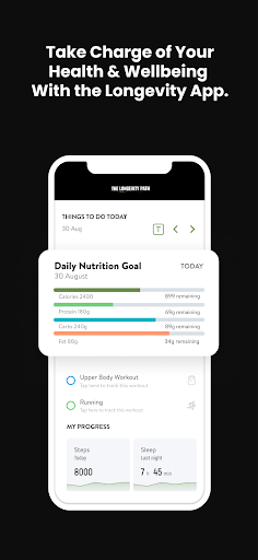 Longevity App Screen 2