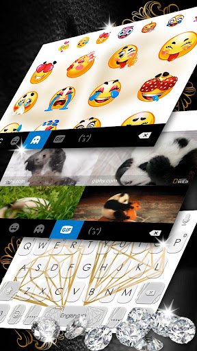 Gold Diamond Keyboard Theme Screen 3