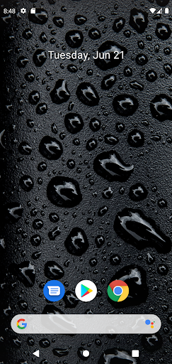 Black Water Droplets Wallpaper Screen 2