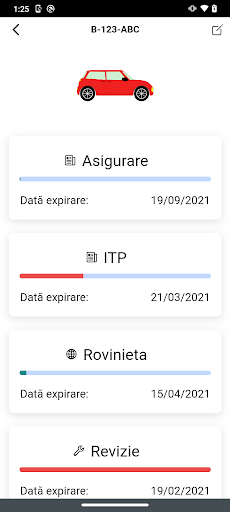 Android application Car Alert screenshort