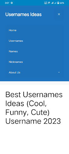 Usernames Ideas Screen 2