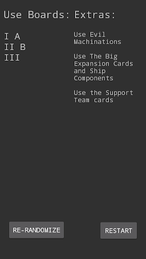 Randomizer for Galaxy Trucker Screen 3