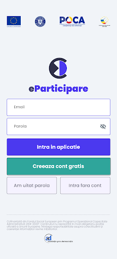 Android application eParticipare screenshort