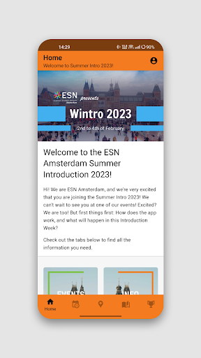Android application ESN Amsterdam screenshort