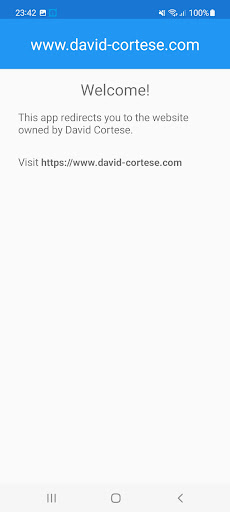 David Cortese Website App Screen 2