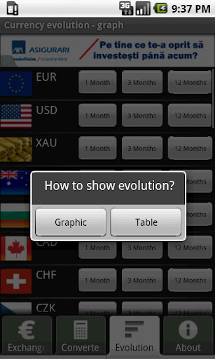 Exchange Rates Screen 3