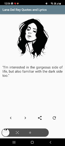 Android application Lana Del Rey Quotes and Lyrics screenshort