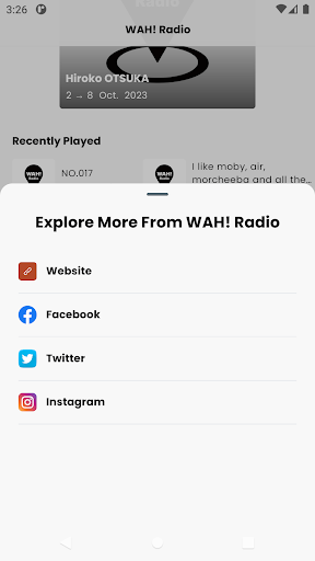 WAH! Radio Screen 3