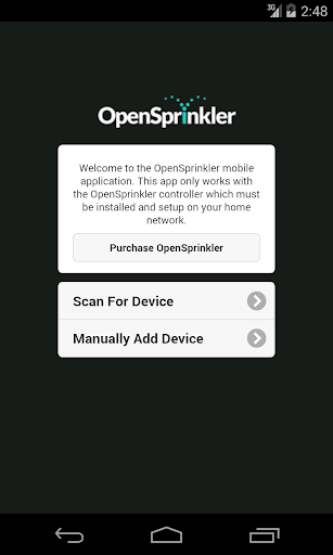 Android application OpenSprinkler screenshort