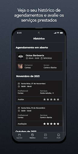 Android application Octos Barbearia screenshort