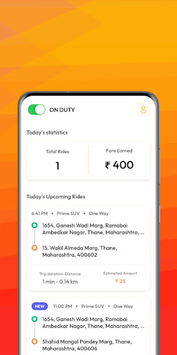 Android application Safar.Pe Driver screenshort
