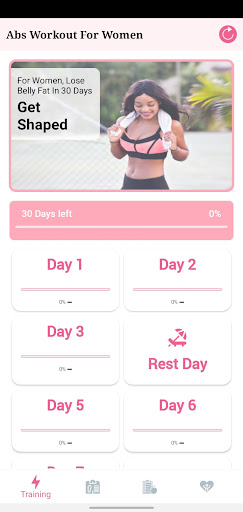 Android application 30 Day ABS Women Workout Plan screenshort