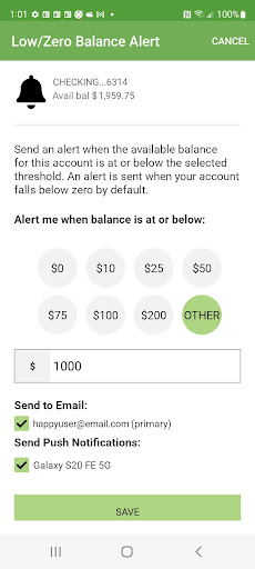 Woodforest Mobile Banking screenshot