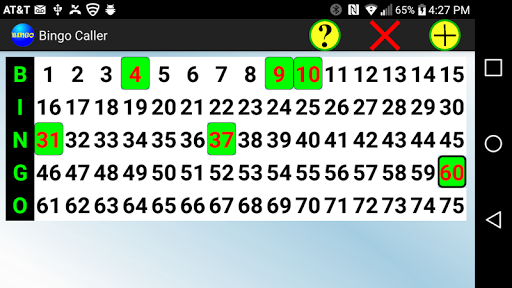 Bingo Caller Screen 2