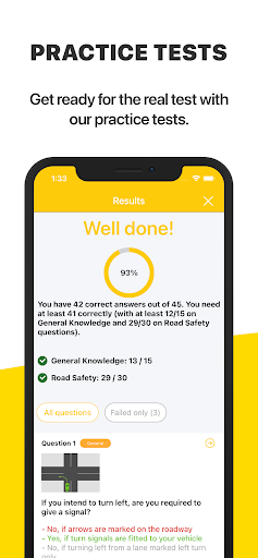 Screenshot of Driver Knowledge Test NSW 2025