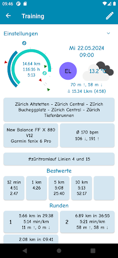 Mein Lauftagebuch Pro Screen 3
