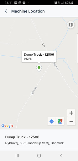 Hydrema Telematics Screen 3