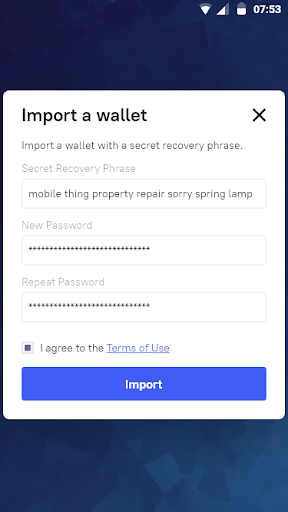 OTON Mobile Wallet Screen 3