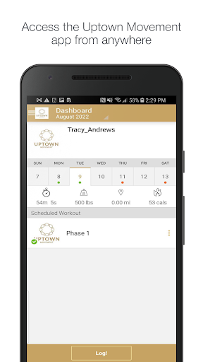 Android application Uptown Movement screenshort