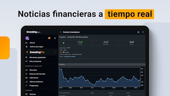Investing.com Bolsa & Mercados Screenshot