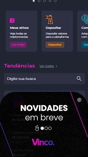 Android application Vinco screenshort