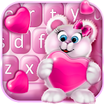 Cover Image of Download Sweet Pink Valentine Keyboard  APK