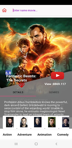 Android application Movie screenshort