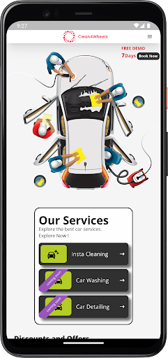 Android application Clean4Wheels screenshort