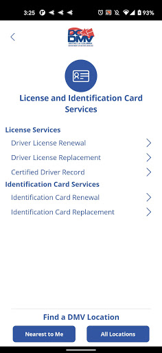 DC DMV Screen 2