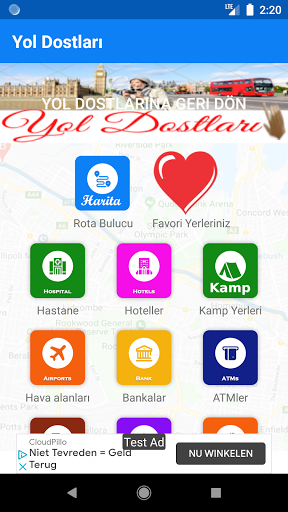 Android application Yol Dostları screenshort
