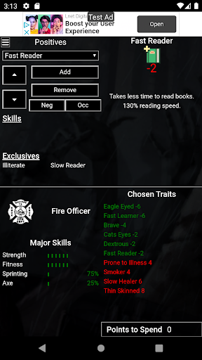 Zomboid Build Calculator Screen 2