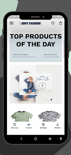 Android application Jony Fashion screenshort