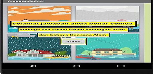 Android application Quiz Pengenalan Bencana screenshort
