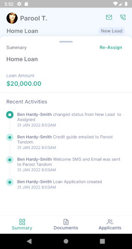 Coronis - Broker App Screen 3
