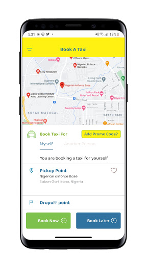 Global Taxi Customer Screen 2