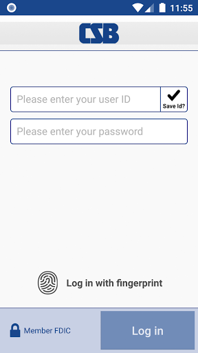 CSB Business App Screen 2