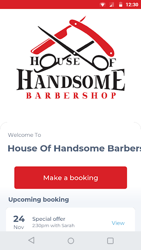 Android application House Of Handsome Barbershop screenshort