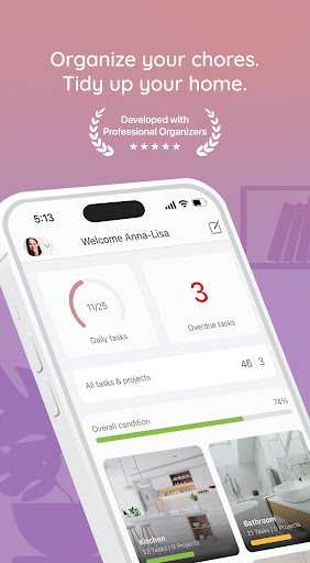BeTidy: Home Cleaning Schedule Screenshot 1 - AppWisp.com