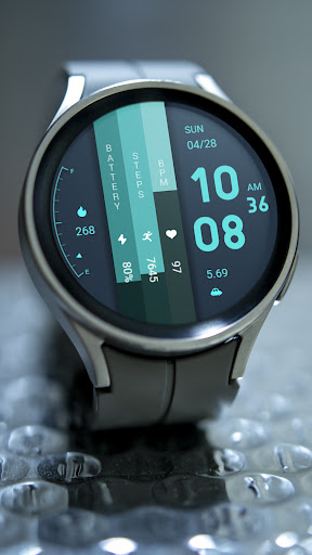 Flat Light Blue For Wear OS Screenshot 4 - AppWisp.com